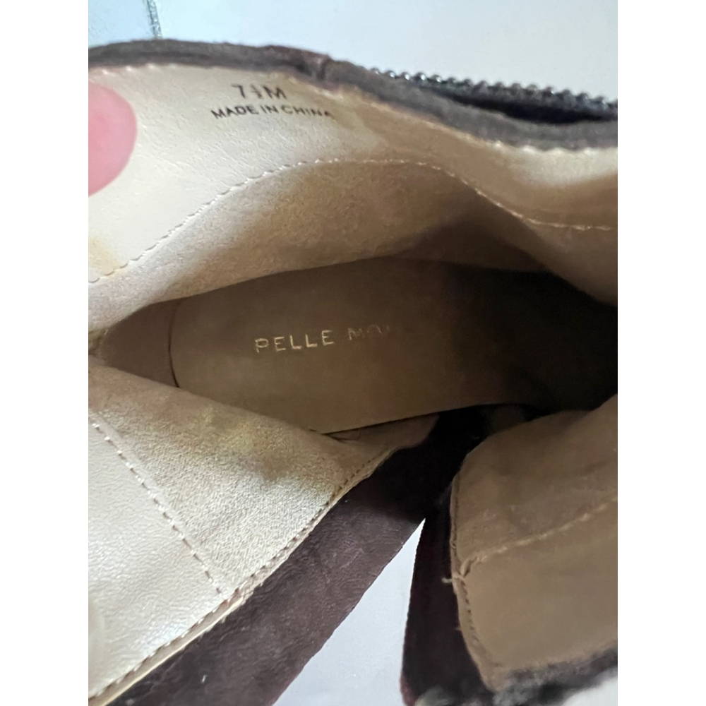 New Pelle Moda Brown Suede Ankle Boots Size 7.5M - Picture 3 of 4